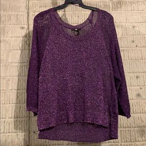 H&M Purple Glitter Top